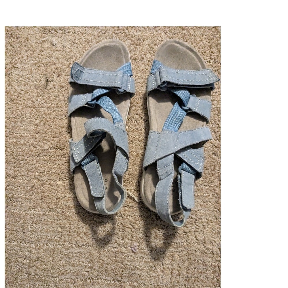 Earth Origins Womens‎ Cendre Blue Suede Strappy Sport Sandals Size 10M 2020S